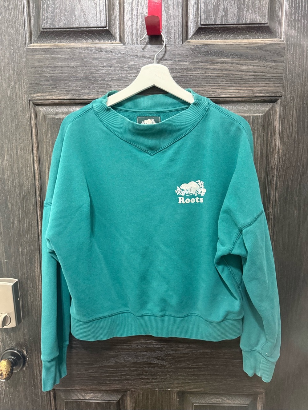 Roots Teal Crewneck Sweatshirt - Women's Sweater